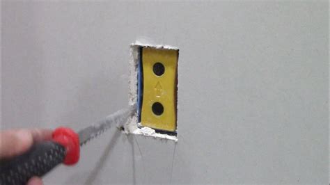 best way to cut out electrical boxes in plywood|box receptacle cutting tool.